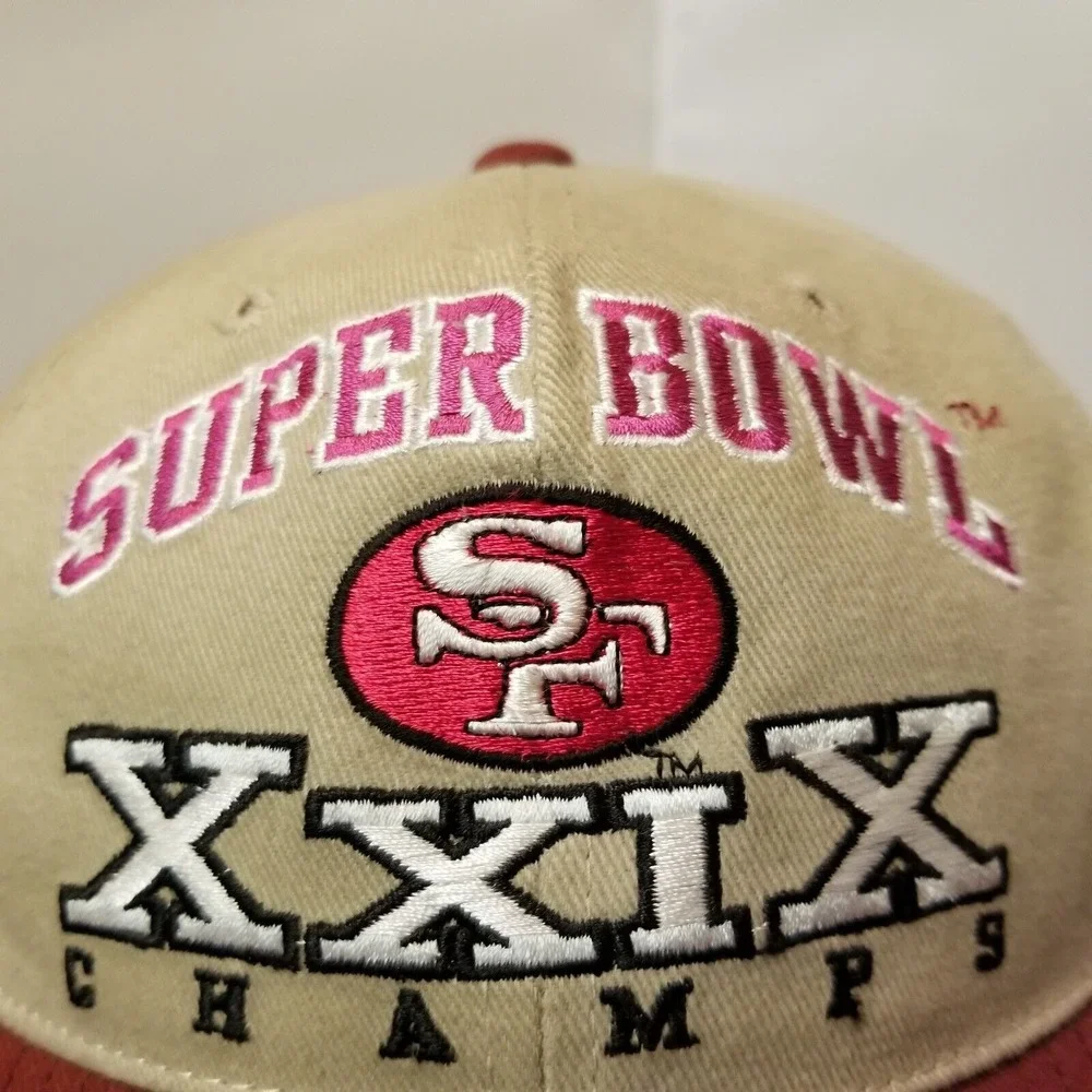 Vintage Super Bowl XXIX Chargers 49ers Hat American Needle Snap Back Tan‎